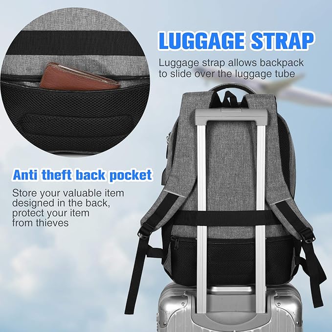 Paude Backpack for Women and Men,School College Backpack 15.6 inch Laptop bookbag with USB Port for High School Student