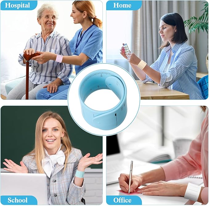 6 Pcs Nurse Silicone Bracelet to Do List Slap Silicone Reminder Bracelet Reusable Wearable Wrist Waterproof for Work Wrist Strap(Fresh Color,Classic Style)