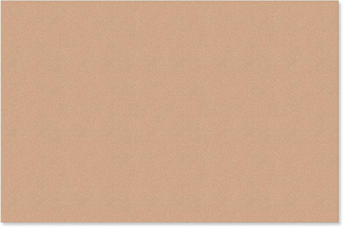 U Brands Cork Canvas Bulletin Board, 36" x 24" Inches, Frameless