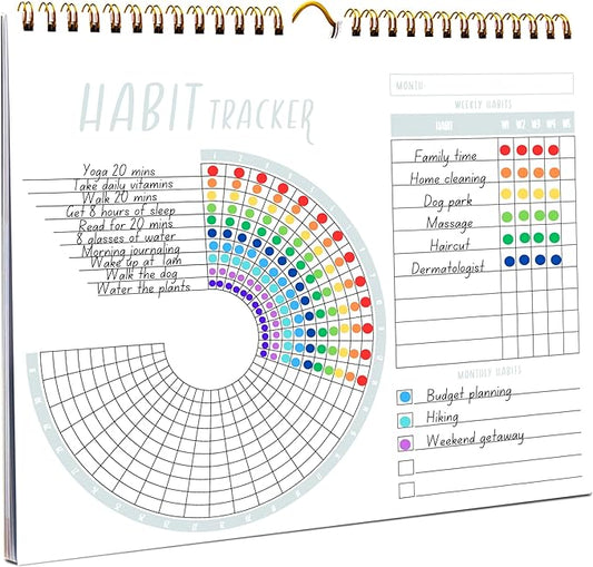 Lamare 2026 Habit Tracker Calendar – Premium Daily Habit Tracker Journal and Goal Board, Workout Motivation & Productivity Tool