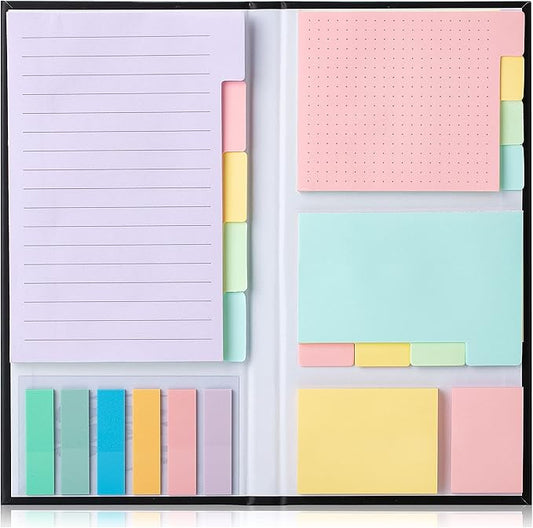 Mr. Pen- Sticky Notes Set, 410 Pack, Pastel Colors, Divider Sticky Notes, School Supplies, Office Supplies, Planner Sticky Note Dividers Tabs, Book Notes