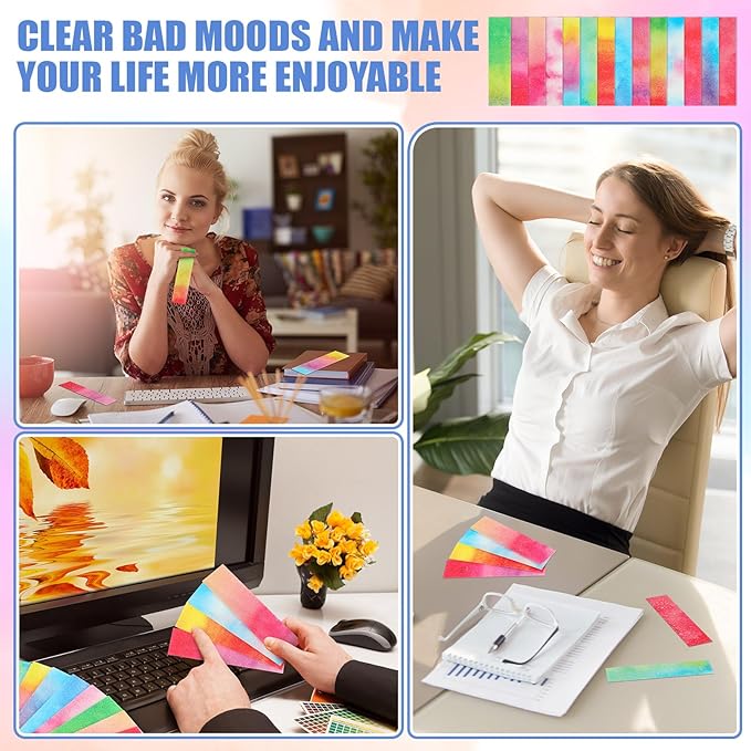 Fulmoon 140 Pcs Anxiety Sensory Stickers Adhesive Textured Sensory Strips Stickers Calming Fidget Anxiety Relief Items for Office Desk Adult Relieve Stress