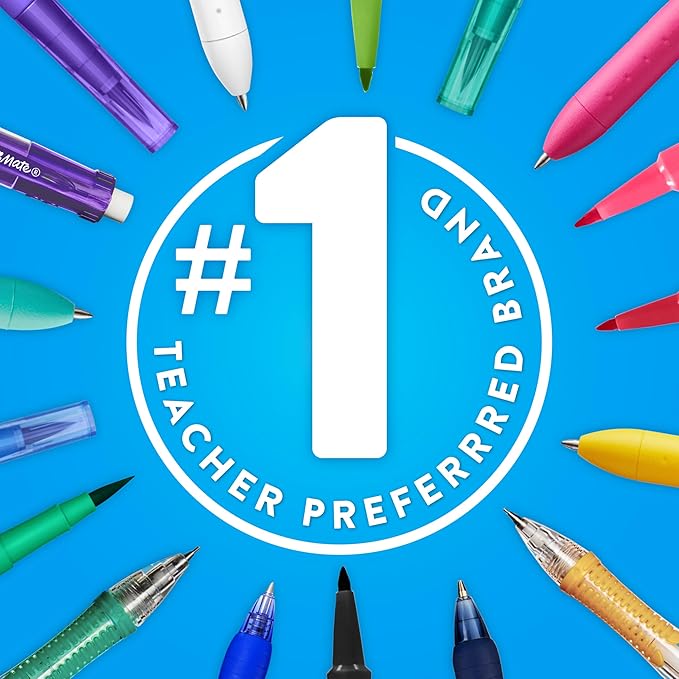 Paper Mate Flair Felt Tip Pens Medium Point 0.7 Millimeter Marker Pens Back to School Supplies for Teachers & Students Assorted Colors 24 Count