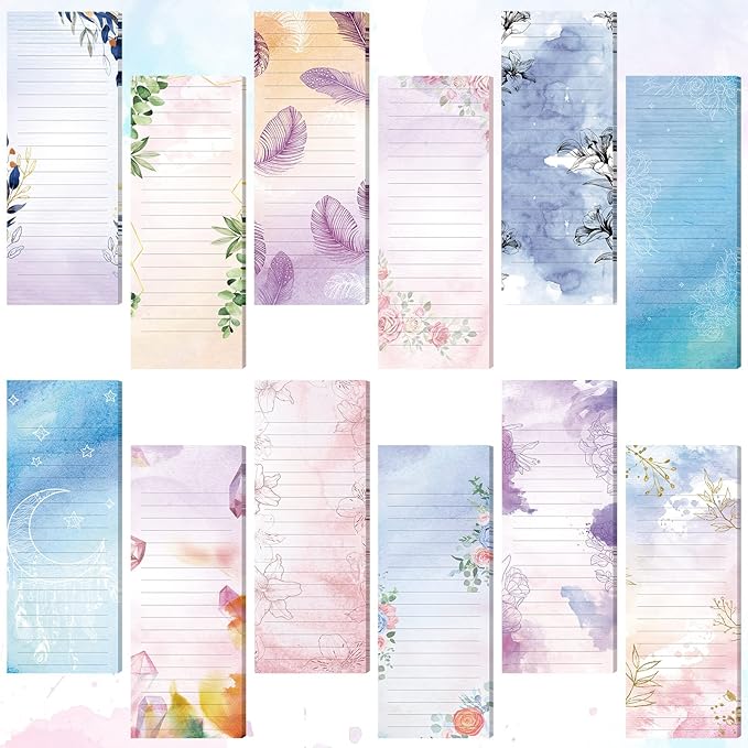 Sinmoe 12 Pack Grocery List Magnet Pad for Fridge Magnetic Notepads for Refrigerator Shopping to Do List Memo Notepad for Shopping for Women men(Bible Verse Style)