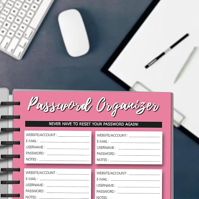 Insert for 9-Disc Classic, Color Password Tracke，Pre-punched Inserts,Refill Calendar
