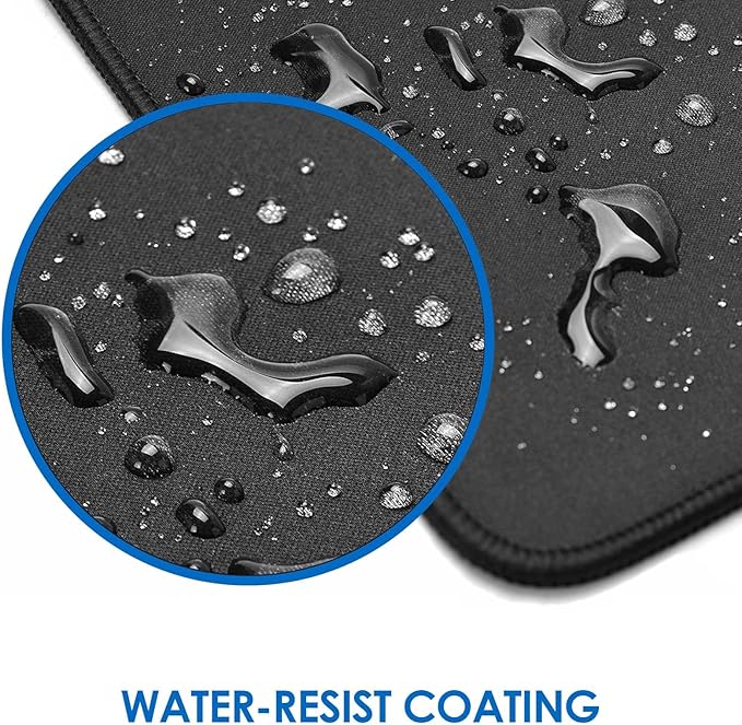 KTRIO Large Gaming Mouse Pad Desk Mat, Superior Micro-Weave Cloth for Precise Mouse Control, Non-Slip Rubber Base, Stitched Edges, Water-Resistant, for Gamer, Office & Home, 35.4" x 15.7" inches