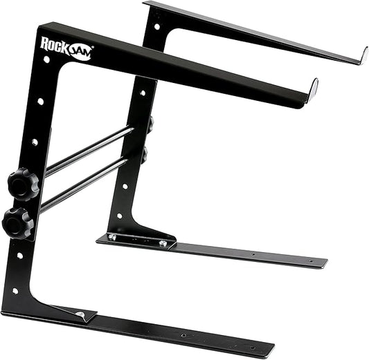 RockJam Portable DJ Laptop Stand with Adjustable Height, Anti-Slip Design, Works For Laptops, Controllers & CD Players