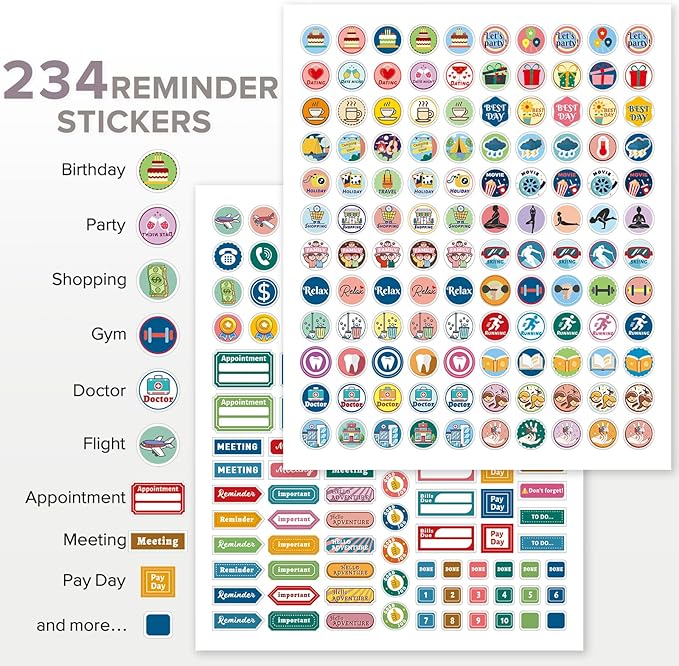 Desk Calendar (Jan.2026 – Jun.2027) 17" ×12.4" with Marked Holidays and 234 Stickers, Large 18 Months Desk Calendar 2026 for Office, Home, School