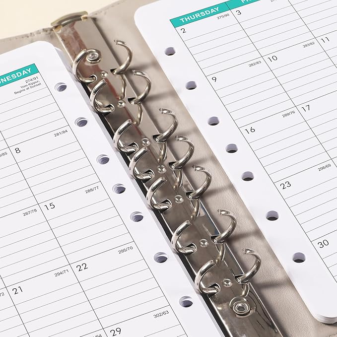 2026-2028 Monthly Planner Refill - Planner Inserts with 7-Hole Punched, 5-1/2" x 8-1/2", July 2026 to June 2028, Two Pages Per Month, 2026-2028 Calendar with Monthly Tabs