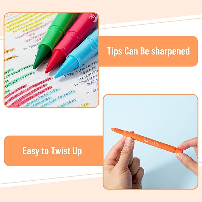 Mr. Pen- Gel Highlighters, 8 Pack Assorted Colors, Bible Highlighters No Bleed with Bible Color Coding and Interpretation Guide
