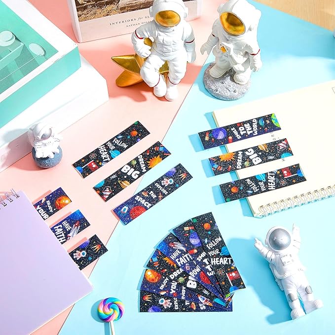 36 Pcs Anxiety Sensory Stickers Strips Adhesive Textured Mental Health Calm Stickers Mindfulness Fidget Decals Stress Anxiety Relief Items for Therapy Office Desk(Spaceman Style)
