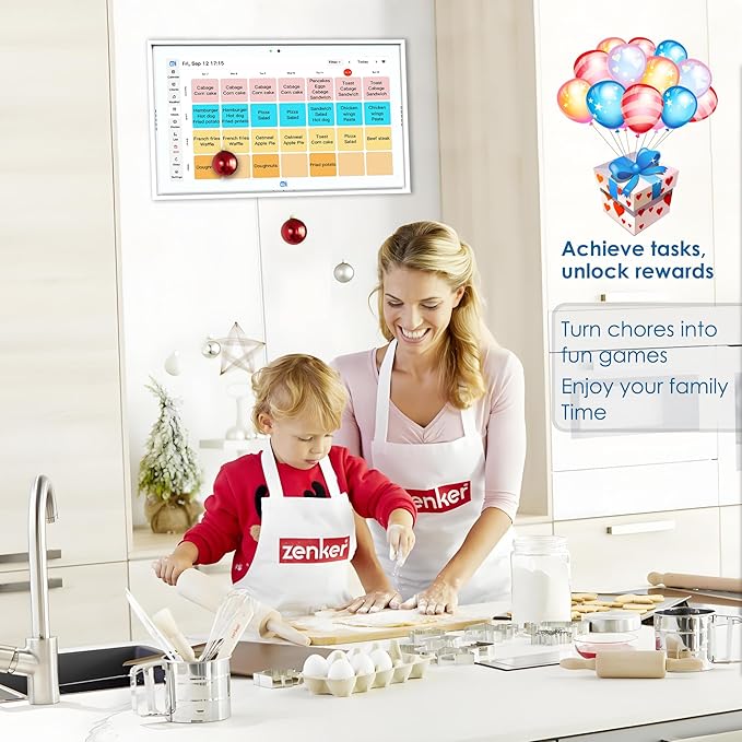 USIN 15.6 inch Digital Calendar, 1080P FHD Touch Screen Smart Calendars, Home Organizor, Family Chore Charts and Meal Planner, Video/Audio Calling, Desk and Wall Mounted, Electronic Calendar