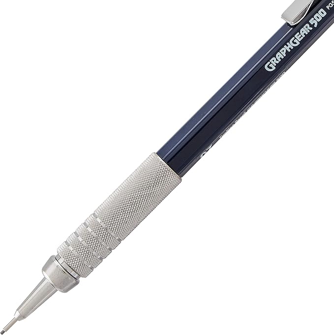 Pentel Drafting Kit with Graph Gear 500 Automatic Drafting Pencil, 0.7mm, Blue Barrel, Lead and Mini Eraser (PG527LEBP)