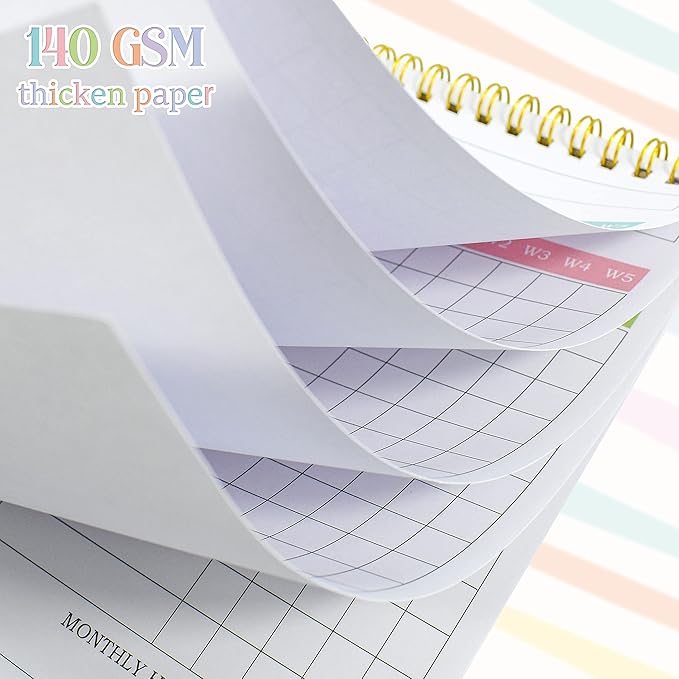 Habit Tracker Journal - Habit Tracker Calendar with Spiral Binding–Undated Weekly and Monthly Habit Tracker to Boost Productivity with Habits Goals, 12Months, 8.5"x11”