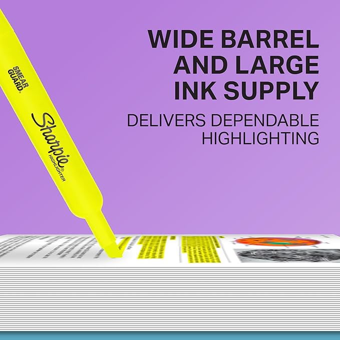 Sharpie Tank Style Highlighters, Chisel Tip, Fluorescent Orange, Box of 12