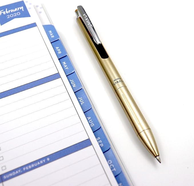 Zebra Pen, SARASA Grand Retractable Gel Pen, Solid Brass Barrel, Fast-Drying Black Ink, 0.7mm Point, Ideal for the Left Handed, Eliminates Smudging, Gold Brass Barrel, 1-Pack, (45511)