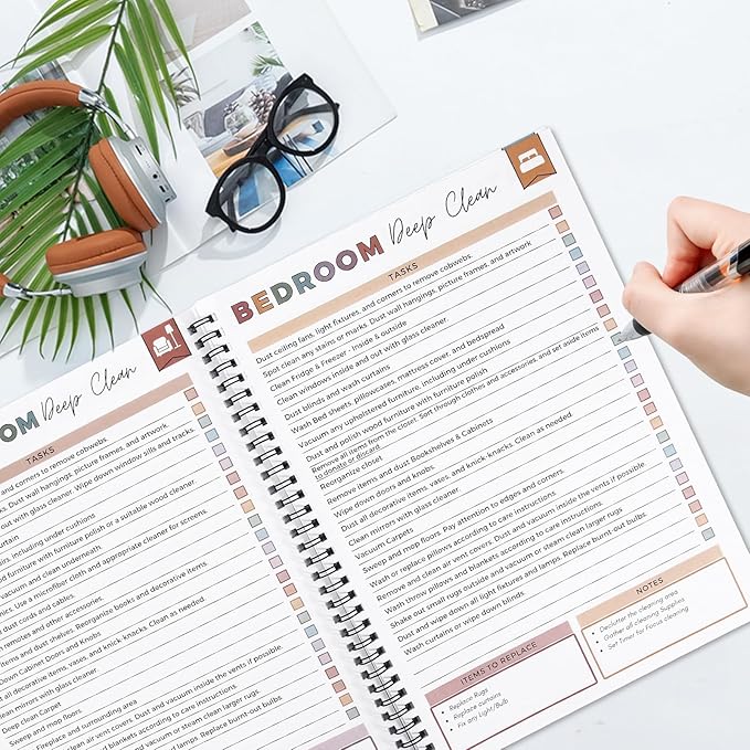 Adhd Cleaning Planner for Adults and Teens Adhd Cleaning and Organizing Planner Cleaning Schedule and Checklist Notebook List Daily Weekly Monthly for Home Chore Chart Adhd Daily Planner
