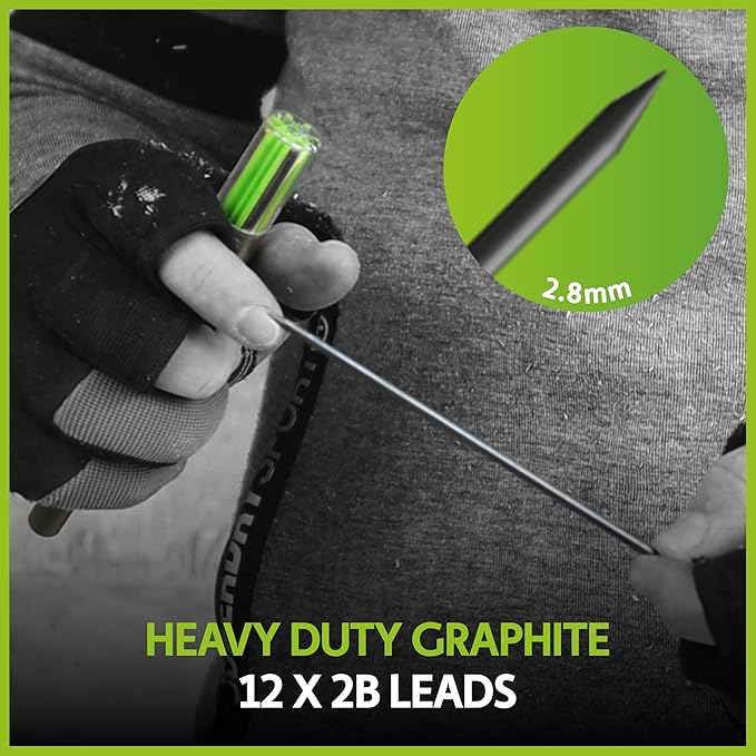 Tracer 12 x 2.8mm Graphite Leads Pencil - Replacement Lead Set