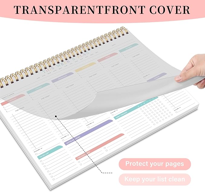 Kamoy Weekly To Do List Notepad with 52 Undated Sheets（8.5"×11"）- Undated Weekly Desk Planner Organizer for Work Home School Office Supplies