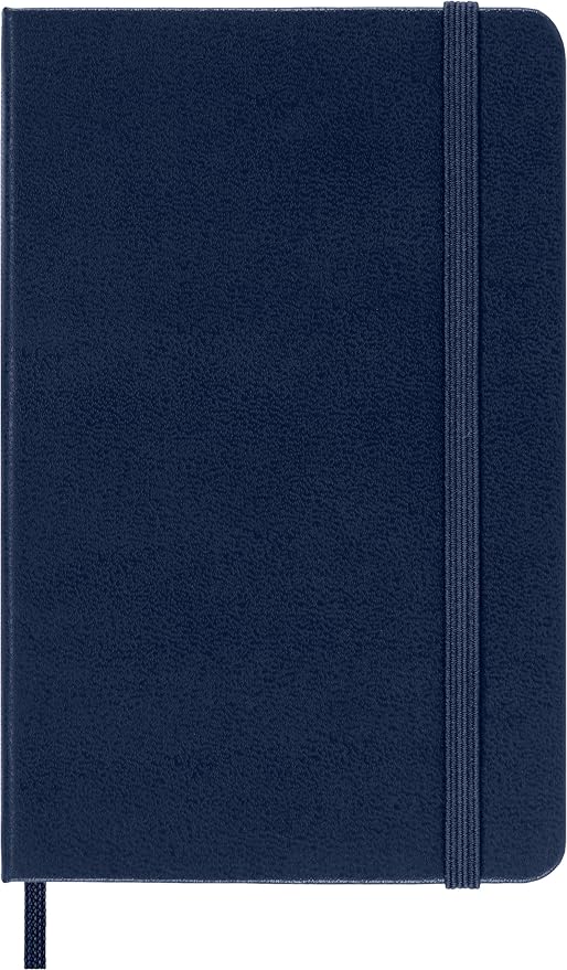 Moleskine Classic Notebook, Hard Cover, Pocket (3.5" x 5.5") Plain/Blank, Sapphire Blue, 192 Pages