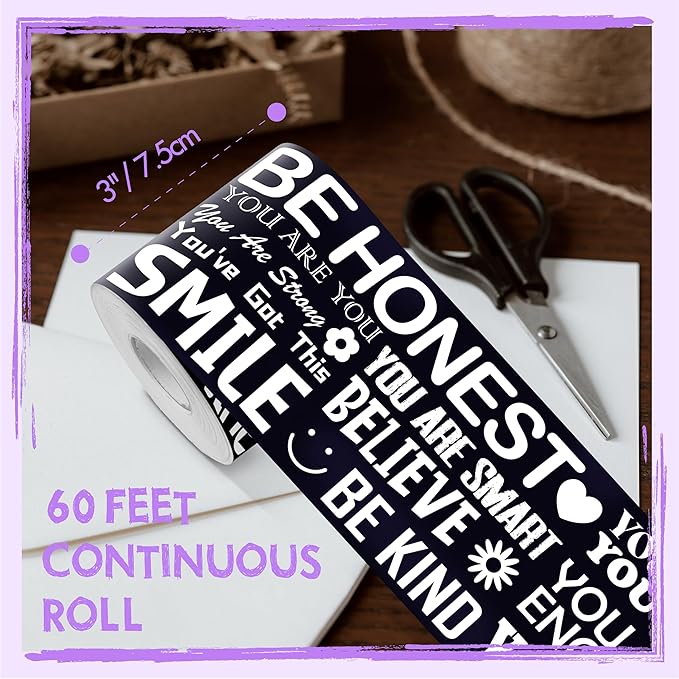 60 Feet Bulletin Board Borders, Encouraging Rolled Border Trim Back-to-School Bulletin Board Decoration, Walls, Desks, Windows, Doors, Chalkboards, Whiteboards Decors for School, Classroom & Offices