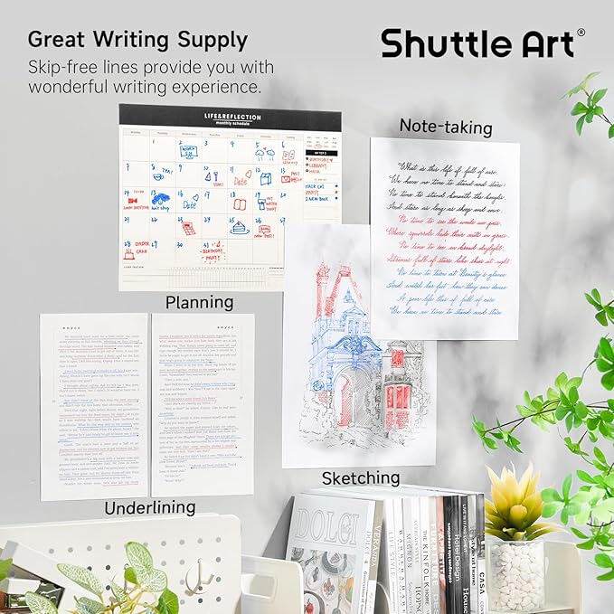 Shuttle Art Retractable Gel Pens, 20 Pack 0.7mm Medium Point Rollerball 10 Black 5 Red 5 Blue Ink Pens Smooth Writing with Comfortable Grip for Writing Journaling Taking Notes Office School Home