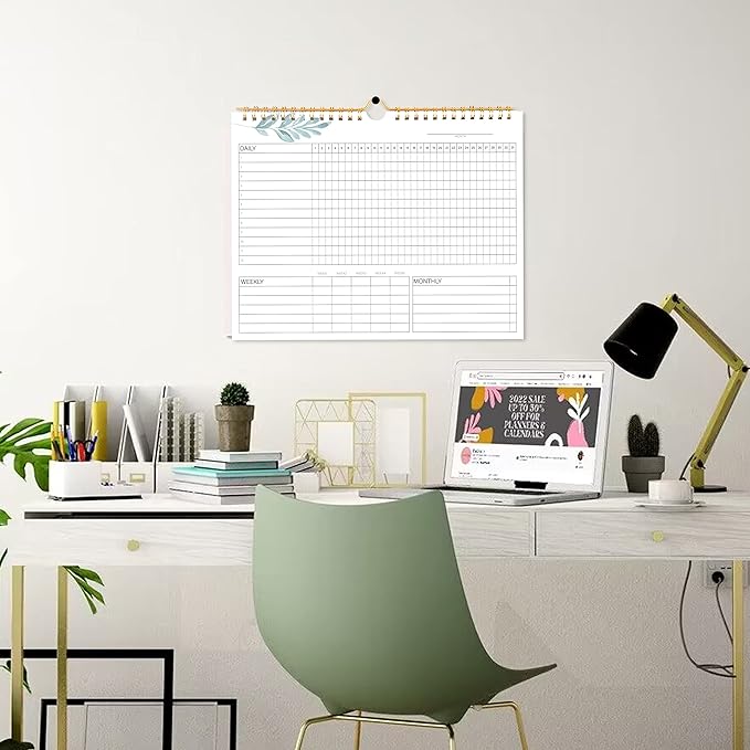 Habit Tracker Calendar- 12 Months Undated Daily, Weekly & Monthly Period Habit Tracker Journal, Writable Habits Track Calendar for Goal Setting, Boost Productivity, Workout Motivation & Self Care Tool