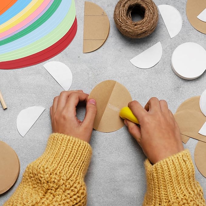 MECCANIXITY 10 Inch Oval Card Stock, 30 Pcs Colored Cutouts Paper Thick Cardstock Coaster for DIY Craft Projects Classroom Bulletin Board Decor, Orange