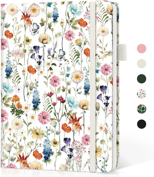 Taja Blank Journal Notebook for Women & Men, Hardcover Leather Journal for Writing, Sketch Book, A5 Plain Paper Notebook for Drawing & Sketching, Perfect for Office School Home Supplies, Garden
