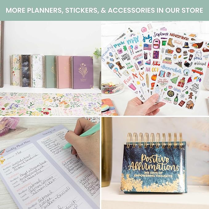 bloom daily planners HARDCOVER 2026 Planner (January to December) - A5 Task Goal Organizer - Monthly & Weekly Inspirational Agenda Book - 5.5" x 8.25" - Midnight Sky