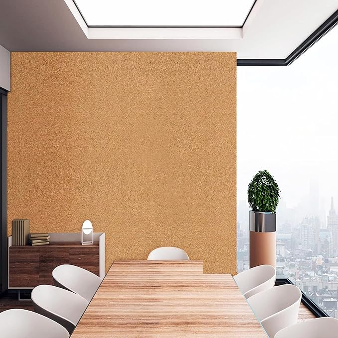 Cork Board Roll 48" x 36", 1/4" Thick Non-Adhesive Decorative Large Corkboard Bulletin Board Sheet for Walls/Office, ZHIDIAN 4' x 3' Premium Frameless Natural Cork Board for DIY Projects