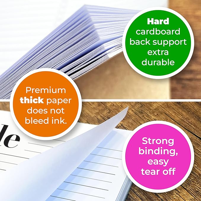 Daily Planner Notepad, Daily Schedule Pad, Tear-Off, A5 Size (5.8" x 8.3") To Do List Notepad, Productivity Planner for Work and Study, Premium Thick Paper with Cardboard Back Support by Hadigu.