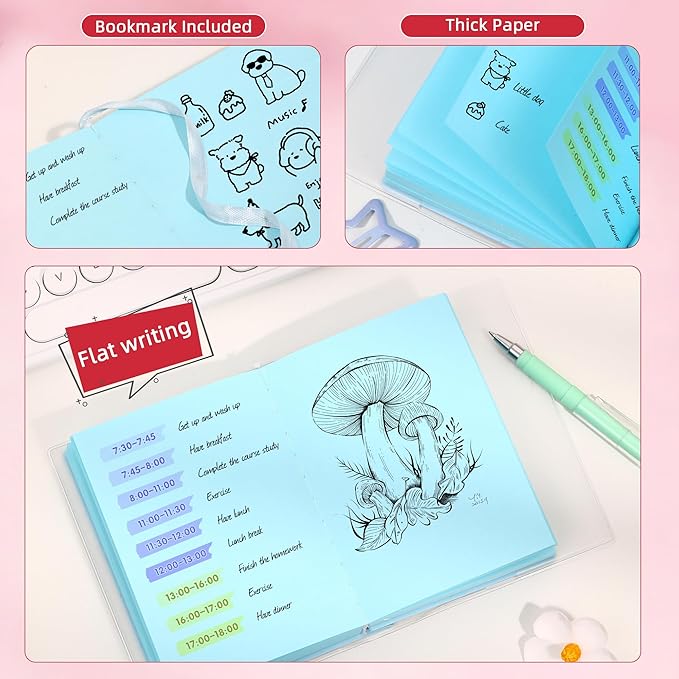 Thick Blank Fruit Color Page Notebook with Waterproof Cover,Small 400 Color Pages 3.9 × 5.5 Hardcover Journaling for Women Men Work, School, Note Taking or Sketching Diary (Lemon-Green)