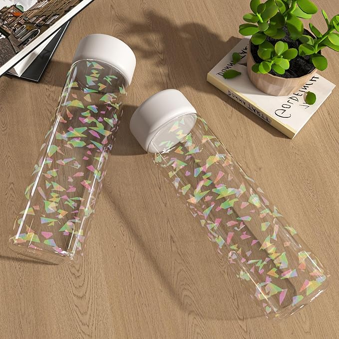 Livelynine 15.8 X 197 Glossy Clear Contact Paper Peel and Stick for Crafts Books Classroom Laminating Self Sealing Glitter Holographic Laminate Sheets Waterproof Desk Wallpaper Self Adhesive