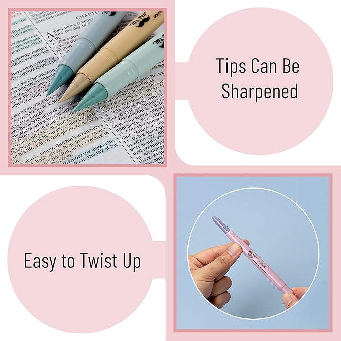 Mr. Pen- Gel Highlighters, 4 Pack, Pastel Pink, Bible Highlighters for Bibles That Do Not Bleed