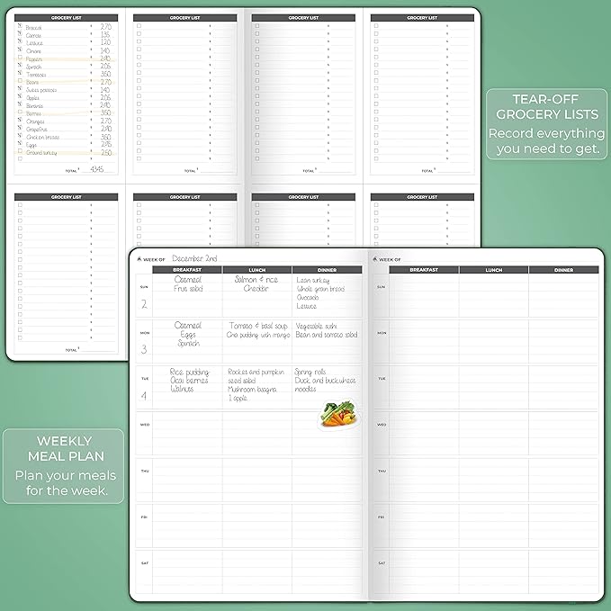 Clever Fox Fitness Journal PRO – Daily Workout Planner with Meal Planner & Habit Tracker – Gym Exercise Log Book for Women & Men – Fitness Planner Notebook – Lasts 6 Months, 7x10” - Forest Green