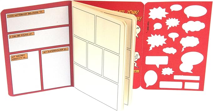 Comic Book Passport Sized Notebook - Filled With Blank Panels for Creating Your Own Comics