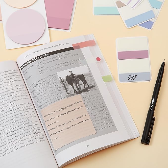 Mr. Pen- Transparent Sticky Note Set, 1000 Sheets, Colorful, Bible Sticky Notes Clear Sticky Notes Transparent, Transparent Sticky Notes for Bible Study, Stocky Notes for Bible Journaling