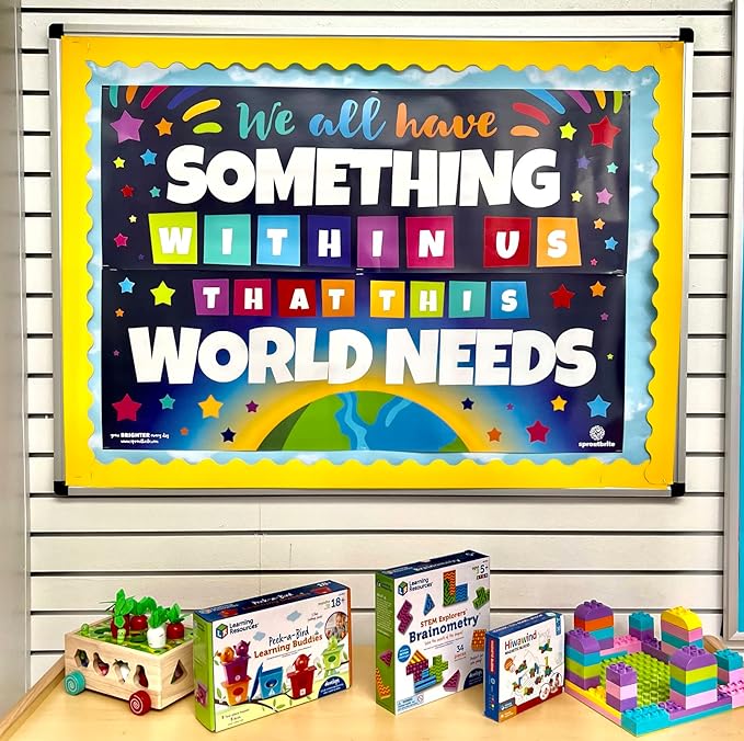 Sproutbrite 13.5" x 39" Classroom Decorations - Banner and Poster for Teachers - Bulletin Board and Wall Decor for Pre School, Elementary and Middle School