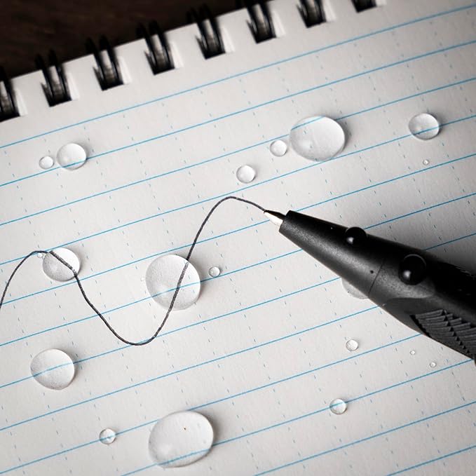 Rite in the Rain Weatherproof Durable Black Plastic Clicker Pen, Black Ink, 2 Pack (No. BK11-2)