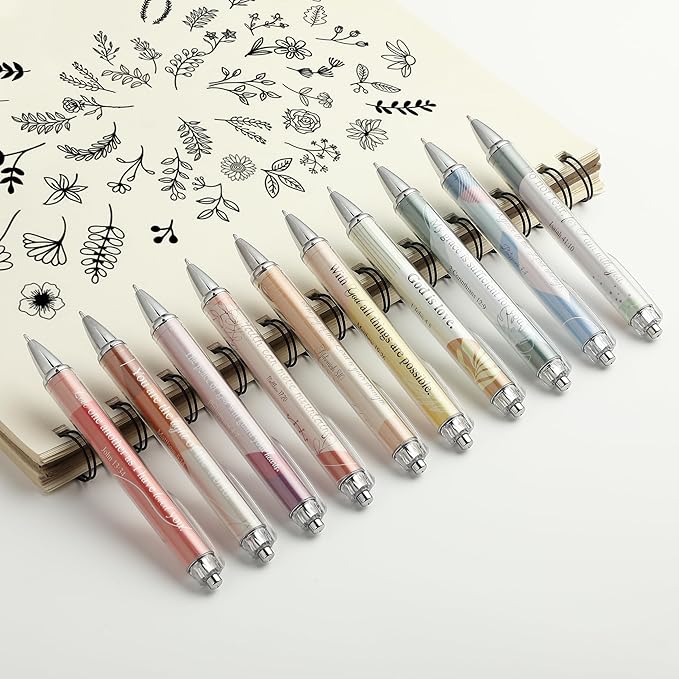 Mr. Pen- Christian Pen Set, 50 Pack, Black Ink, Gradient Ombre, Bible Verse Pens Bulk, Ballpoint No Bleed Through