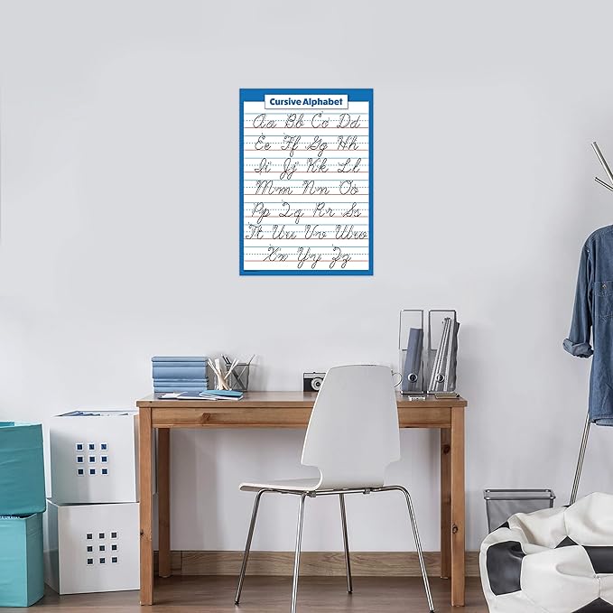 Palace Learning ABC Alphabet - Cursive Chart & Manuscript Poster - Laminated 2 Poster Set (Laminated 18" x 24")
