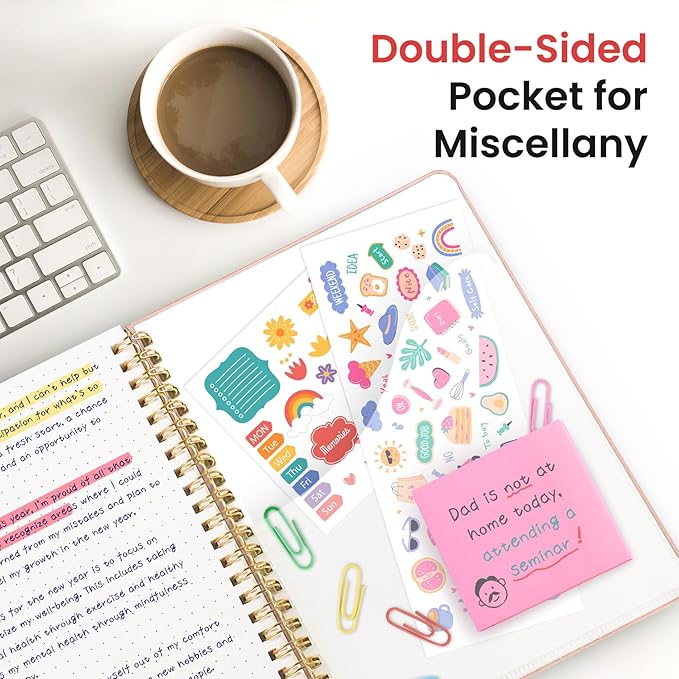 Taja Dotted Spiral Journal Notebook for Women & Men, 140 Pages, Dotted Notebook for Journaling & Note Taking, Journals for Writing, A5(5.7" x 7.9") – Pink