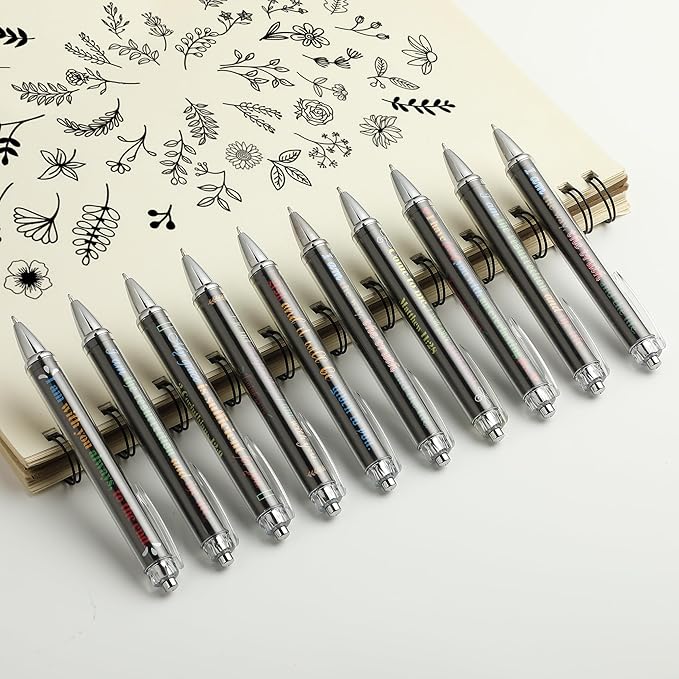 Mr. Pen- Christian Pen Set, 50 Pack, Black Ink, Bible Verse Pens Bulk, for Women Men, Black Style