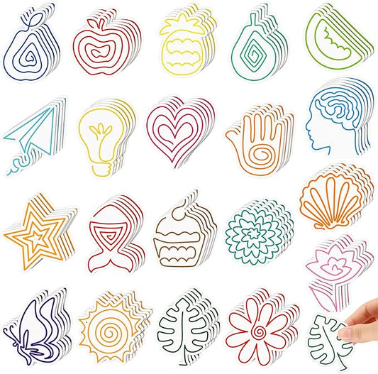Crtiin 100 Pcs Sensory Strips Anxiety Calm Mindfulness Stickers Fidget Stress Breathing Sensory Sticker Different Textures Rough Tactile Tape for Mental Health Adults Desk Anxiety Relief(Novelty)