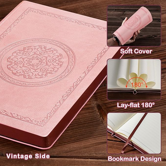 2026 Leather Vintage Journal Notebook,300 Pages,Leather Softcover Lined Journal Notebooks for Women Men,Notebook Journals for Writing Travel,Business,Office,8.5'' X 11.3''