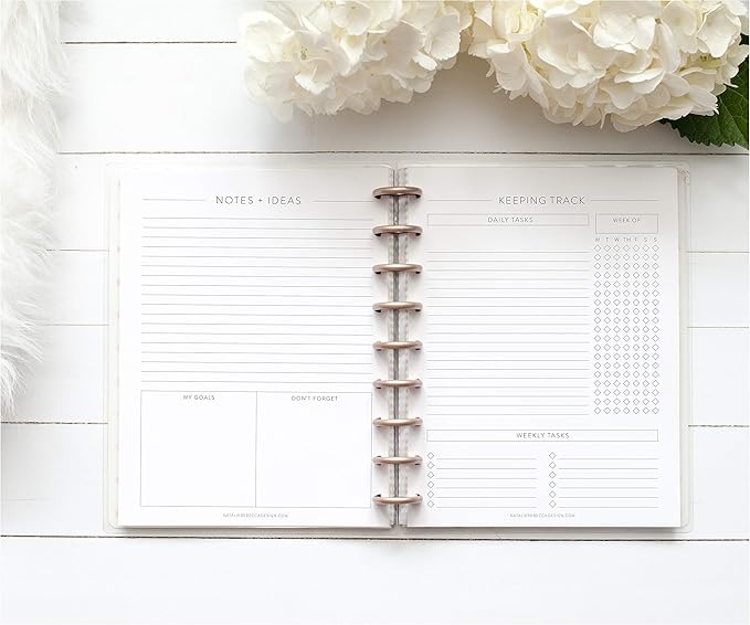 BetterNote Keeping Track Refill Pages for Discbound Notebook, Habit Tracker, Fits Disc TUL, Daily Weekly To Do, Happy Planner, ARC, Levenger Circa, Talia (Classic- 6 month, 9-Disc, 7"x9.25")