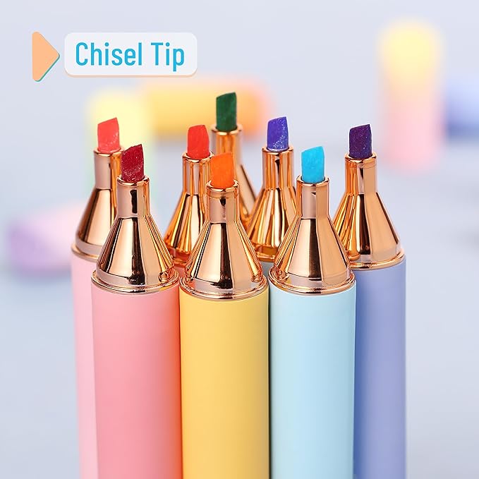 Mr. Pen- Glitter Highlighters, 8 Pack, Sunshine Colors, Chisel Tip, Cute Highlighters for School, Glitter Marker