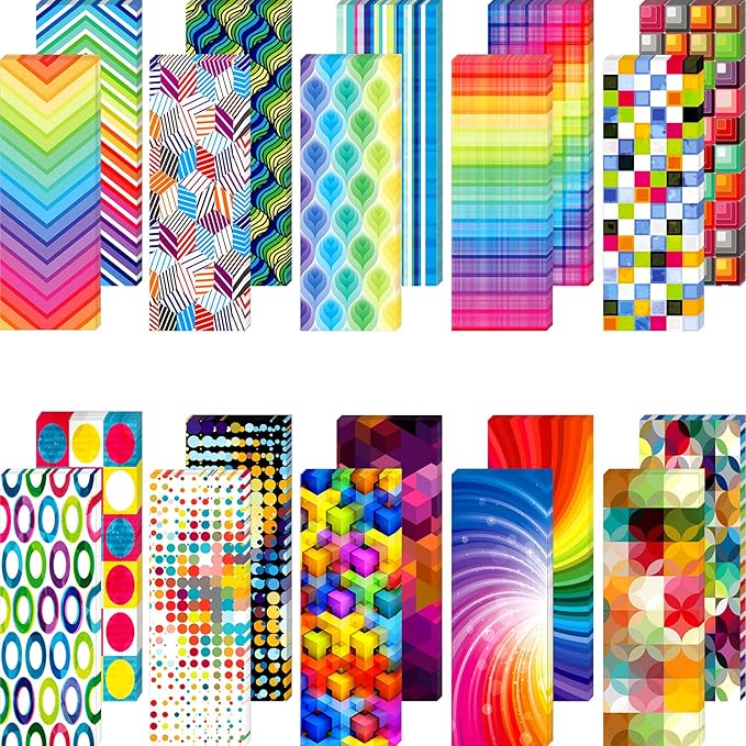 Laminated Book Markers Optical Bookmarks Reading Creative Colored Bookmarks for Teacher Student Kids Classroom School Office Stationery Supply(160 Pieces)