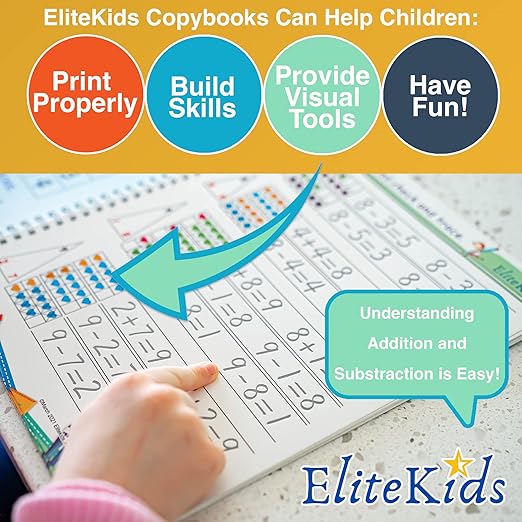 Magic Grooved Writing Practice for Kids, Preschool Learning Activities Tracing Books for Ages 3-5, 6-8, Reusable Grooved Handwriting Practice for kids 5-7,Gifts for 5 Year Old Boy and Girls(8.7×6.9in)